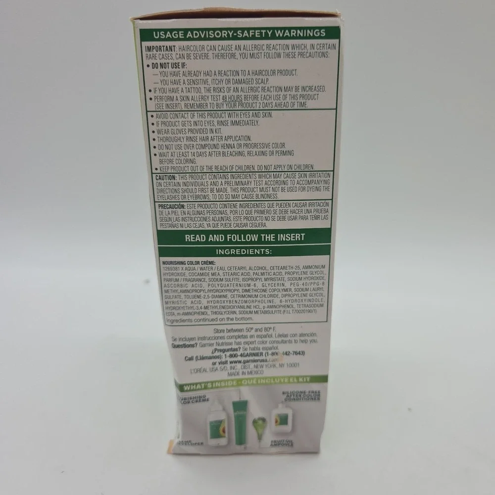 Lot Of 5 Garnier Hair Color Nutrisse Coloring Creme Hair Color #63 Light Brown
